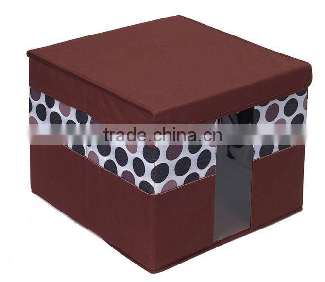 fresh green color classic spotted storage box with clear window