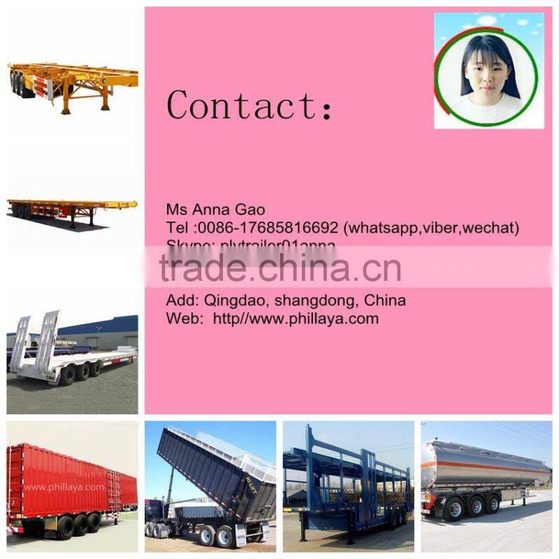 China New 40T 3 Axle Drop Deck Trailer for Container Transport