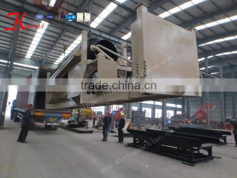 Mobile Alluvial Gold Sand Ore Washing Trommel Screen for Ghana