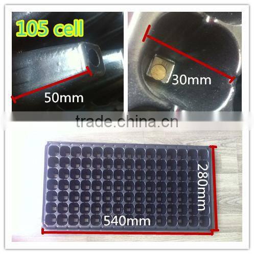 50 cell, 105 cell plastic seedling tray