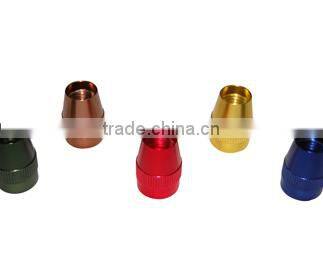 Customized anodized aluminum cnc lathe turning micromachining aluminum parts with colors anodized