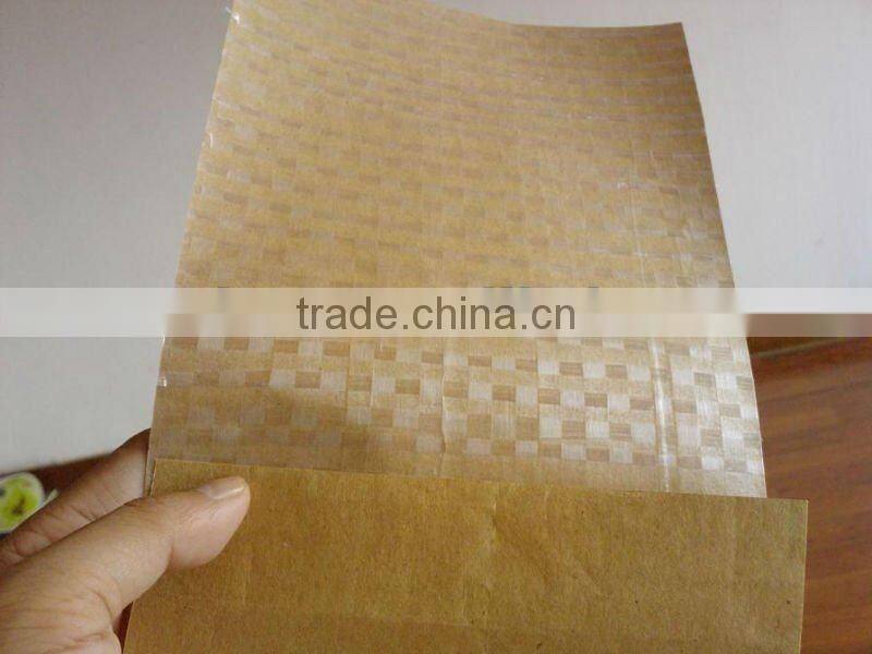 Solid yellow Kraft paper laminated woven fabirc