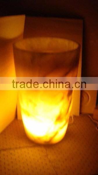 MODERN DESIGN BACKLIT ONYX PEDESTALS SINKS