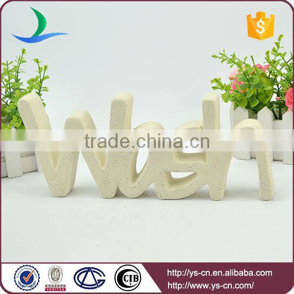 "WOSH"shape sign board design with distressing methods