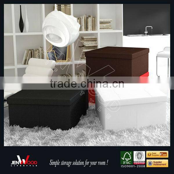 PU Leather Ottoman Storage