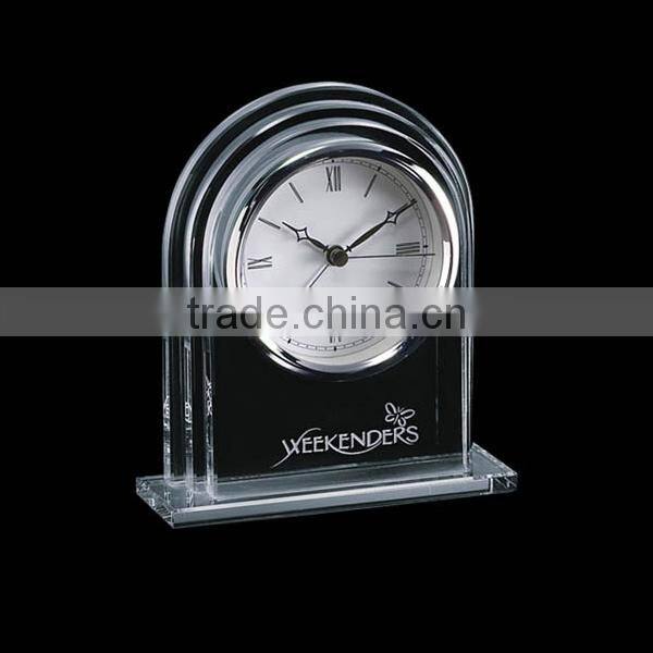 2016 crystal glass table clock,crystal block clock,clock crystal