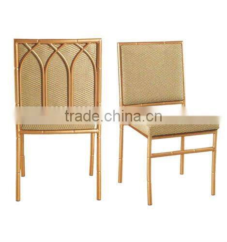 Golden iron chairs for wedding