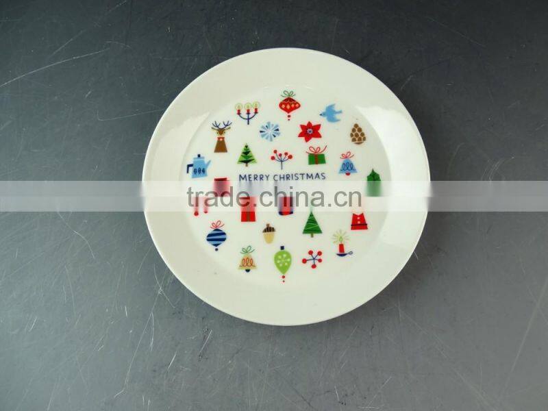 New design restaurant ceramic salad plate wholesale white porcelain round plate