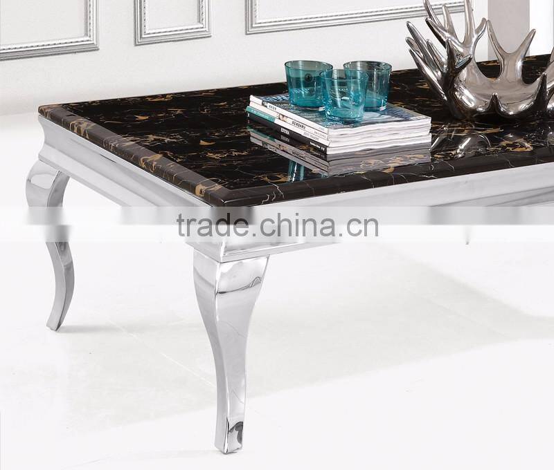 newest model coffee table with black marble top