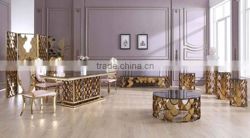 New design marble top metal side table