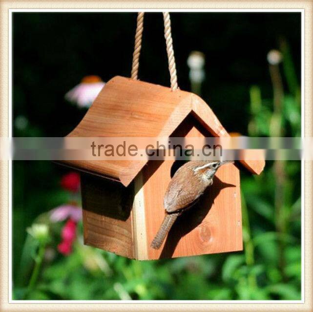wooden printed bird house