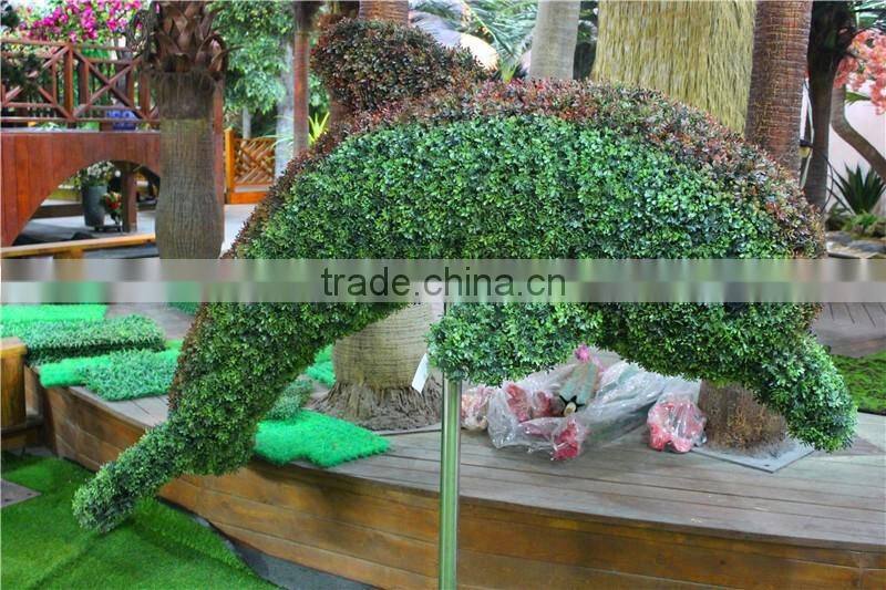 grass statue amusement park ornament garden decor dolphin grass sculpture