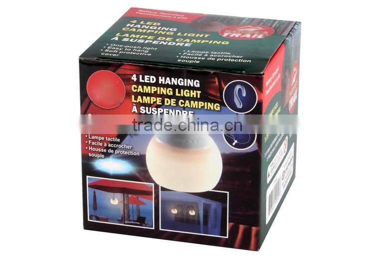 4 LED soft protective one-push tent hanging camping light