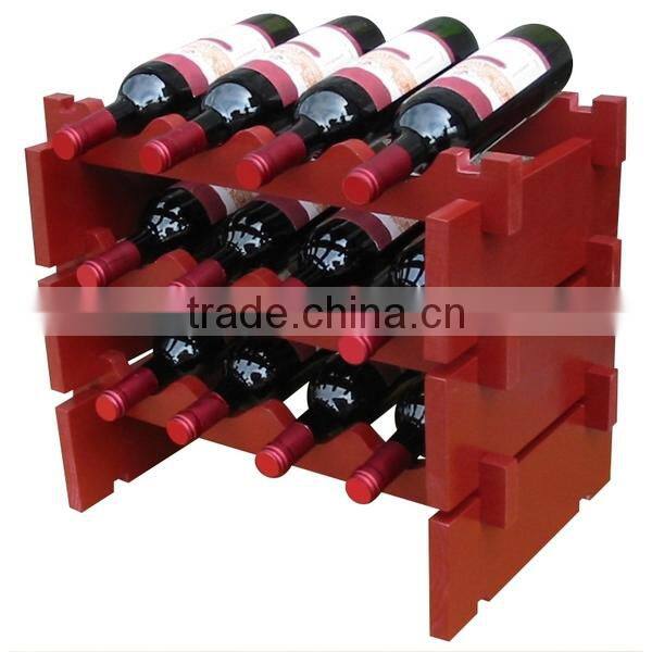 Wholesale price black red colorful wooden wine rack for sale