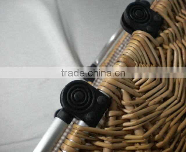 New design unique bulk wicker basket with aluminum handles High Quality Wicker Basket