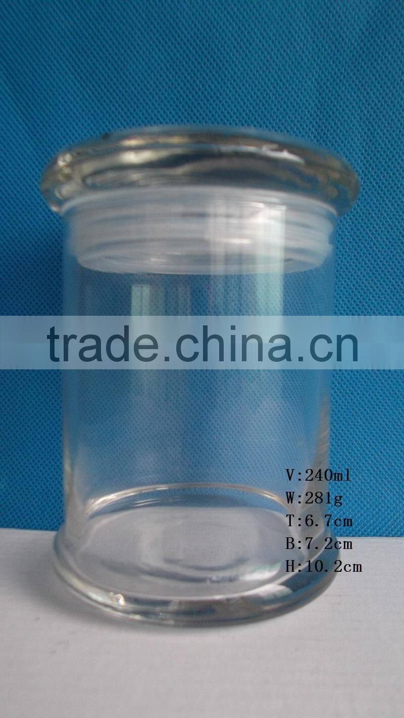240ml vintange glass candle wax holder jar