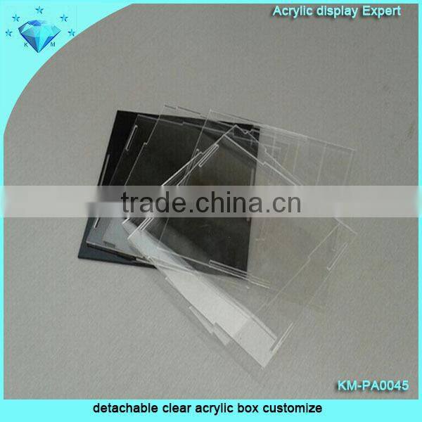 Custom 3 sides rotating display stand acrylic Brochure display stand