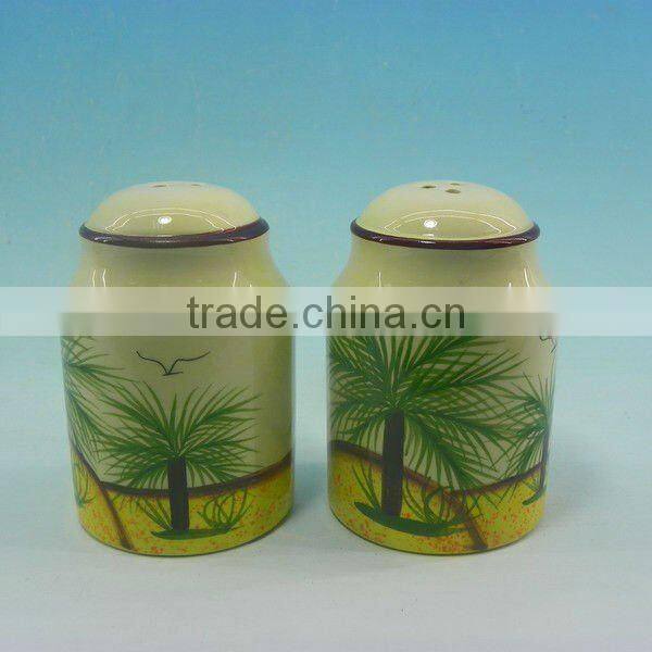 2012 handpainted ceramic salt and pepper shaker