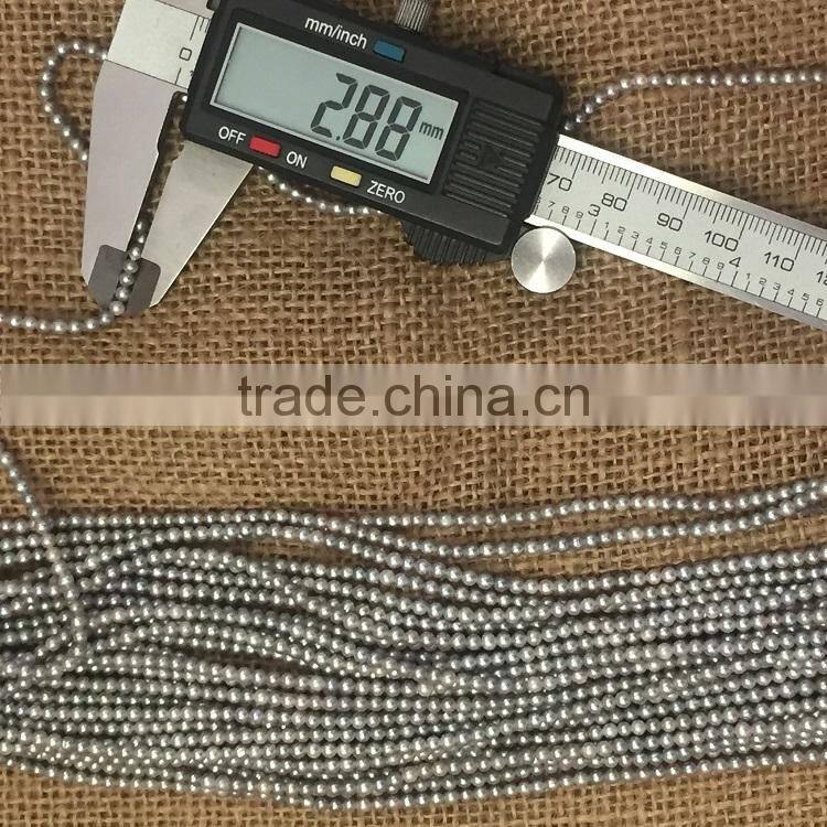 2-3mm grey freshwater pearl strand wholesale