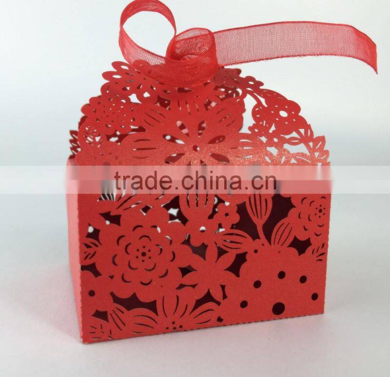 Customized foldable sweet candy box for wedding romantic paper wedding box