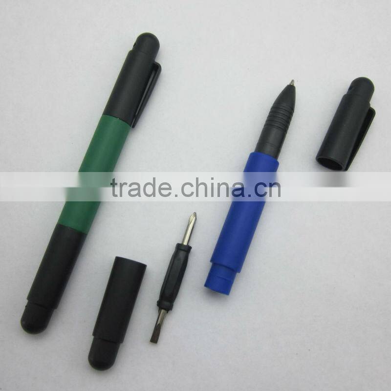 2014 promtional item multi functional 3 in 1 screwdriver pen