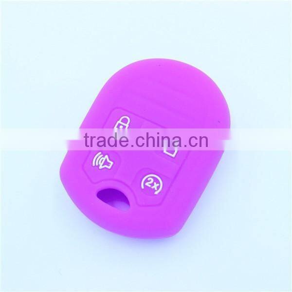 Factory supply silicone car key cover for ford 4 buttons
