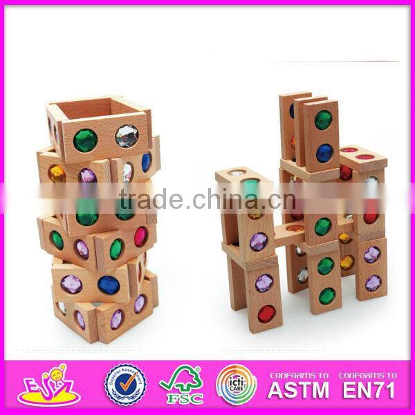 2015 New kids wooden domino toy,cheap educational children wooden domino toy,high quality baby wooden domino game toy W15A006