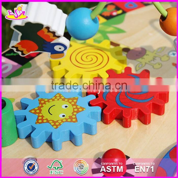 2017 New design multi-function toys wooden toddler activity table W12D065