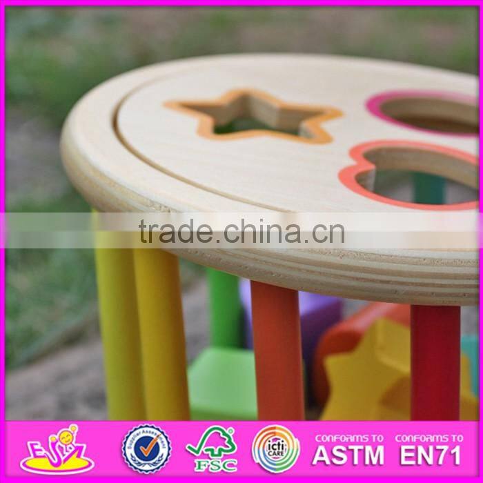 2016 new design multi-function wooden shape sorter toy for toddlers W12D064
