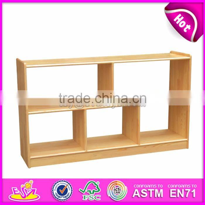 High quality kids preschool furniture natural wood storage furniture W08C203