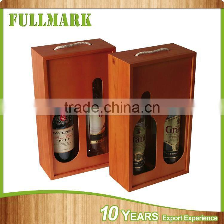 decent white lid and base wooden wine box