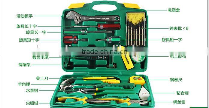 Berrylion 22pcs Home use Hand Tool Set Adjustable wrench Hammer set