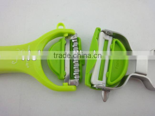 face zester shaped handled peeler /wave potato blade slicer
