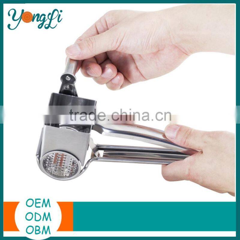 Vegetable Cheese Cutter Slicer Shredder with 3 Interchanging Rotary Ultra Sharp Cylinders Stainless Steel Drums & Slicer