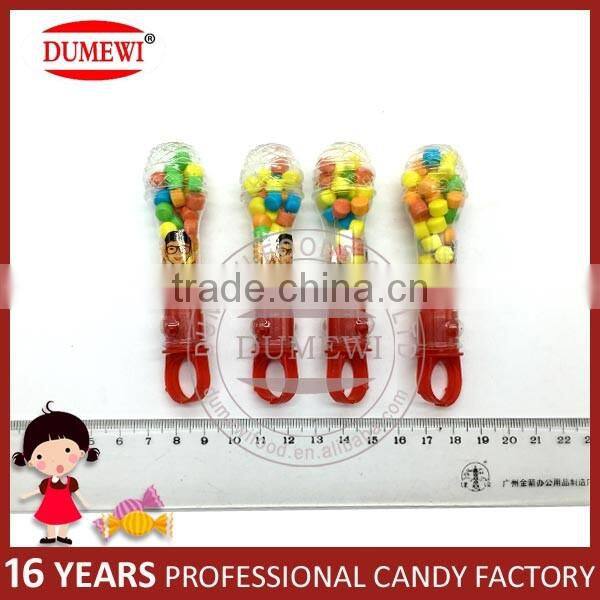 Lighting Microphone Toy with Fruit Flavor Tablet Candy