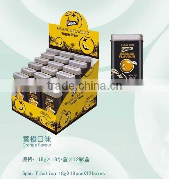 Fruit Flavor Sugar-free Mint Candy (blueberry ,orange ,mint flavour,lemon,strawberry)