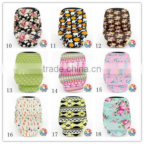 Latest Floral Print Baby Car Seat Canopy Baby Mom Nursing Cover Newborn Kids Funny Car Seat Covers
