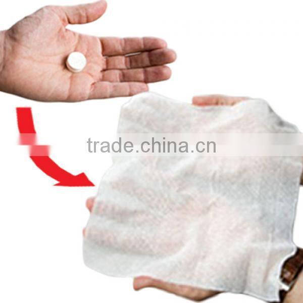 China supplier Multipurpose durable easy magic Cleaning Portable Nonwoven 100% cotton Compressed Towels magic towel Wholesale