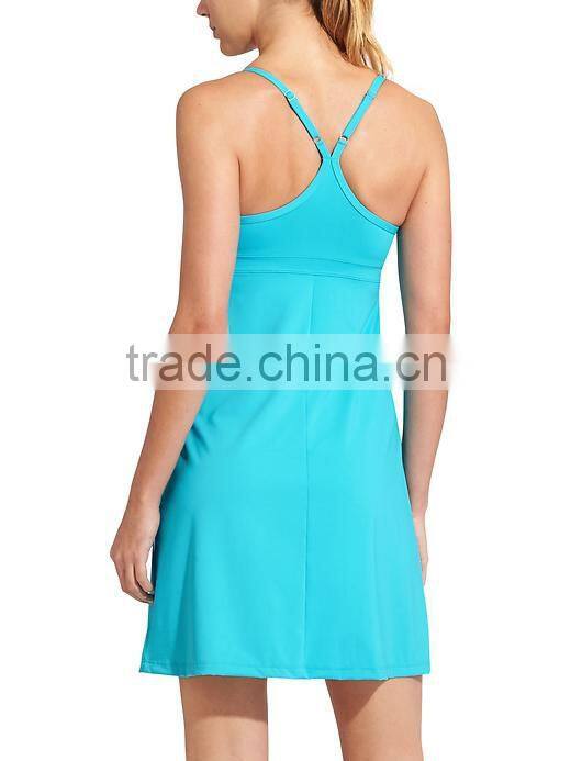 Wholesale Plus Size Clothing Women Custom Plain Blue Sexy Womans Cover Up Summer Bathing Suits Swimwear Beach Swim Dress