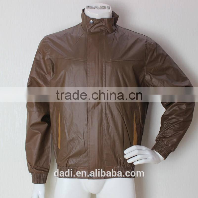 Fashion man zipper studded punk pu leather jacket