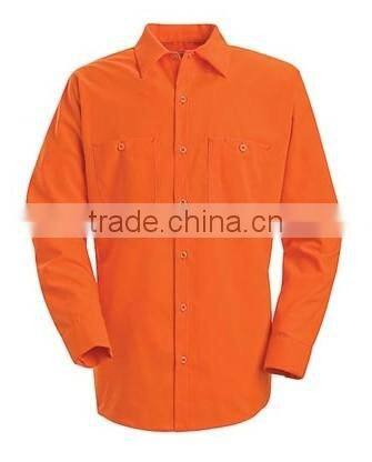 2017 NEW STYLE SHIRT Orange reflective mechanic work shirt men