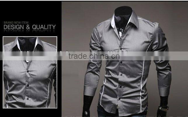 Stylish slim shirts new italian designs fashion shirts for man MOQ 10PCS MIX COLORS