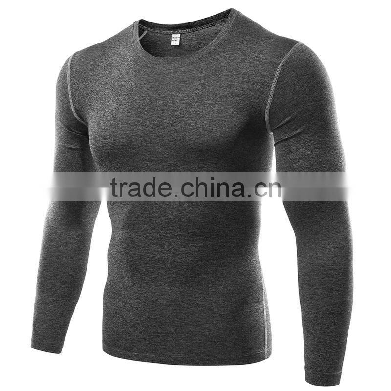 Quick dry long sleeve fitness training sport wear men t shirt