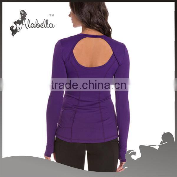 Gym yoga shirt women long sleeve t-shirt wholesale yoga wear