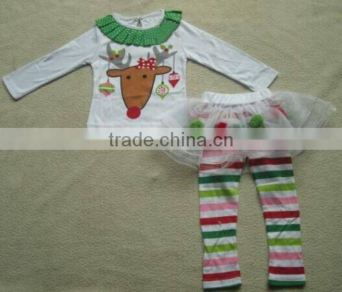 Wholesale Children Boutique Clothe Fo Infant And Toddler Christmas Clothes Set With 100%cotton Kids Persnickety Clothing Set