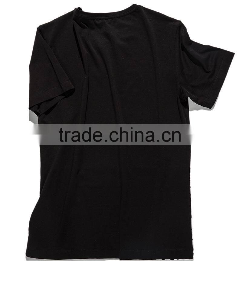 2017 Fashsion design black custom t shirt printing