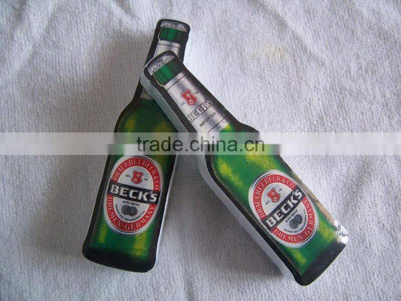 Compressed beer shape towel