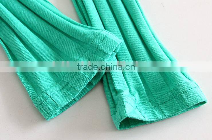 Fashion unique slim design breathable children knit tight pants/customized seamed kids trousers design for girls