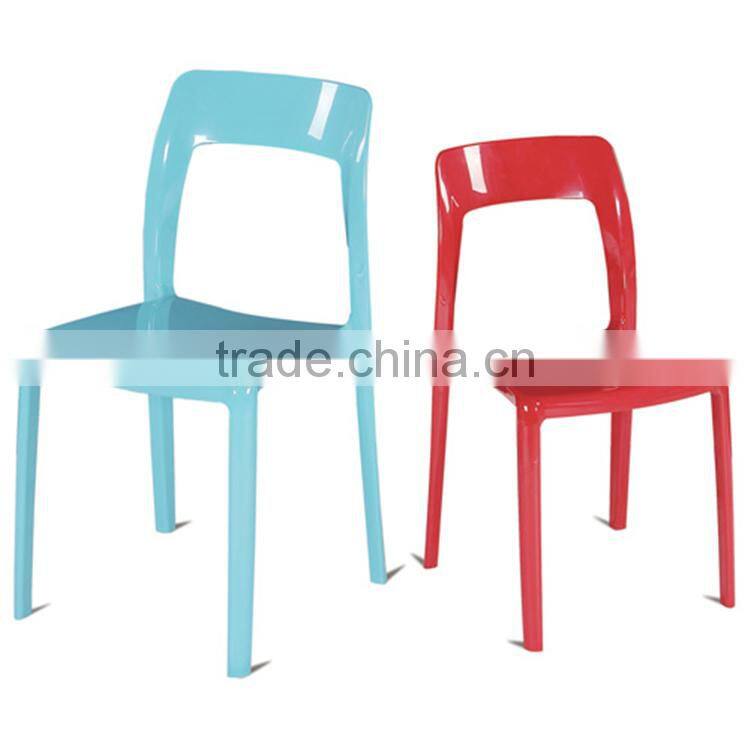 LS-4027B Triumph outdoor plastic dining chair cheap stackable PP chair ABS seat restaurant chair