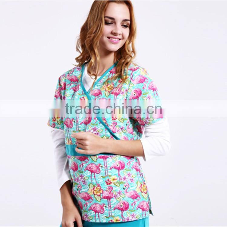 2016 High Quality Hospital Scrub Nurse Uniforms New Style Nurse Uniform
